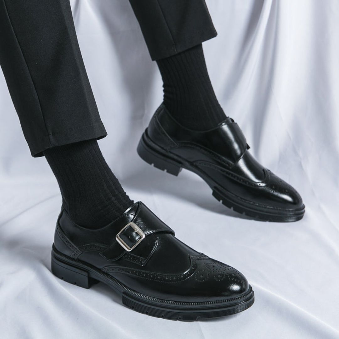 Joseph | Men's Monk Strap Wingtip Dress Shoes